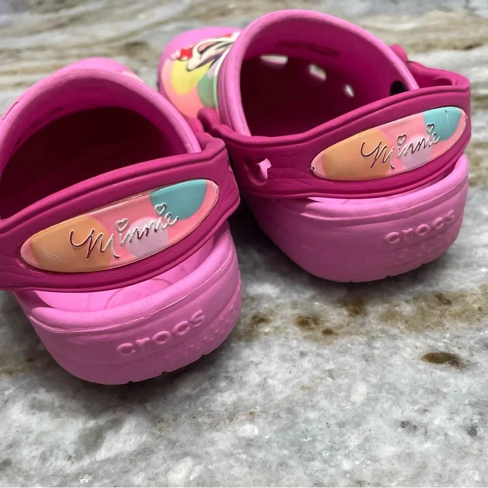 Girls Disney Minnie Mouse Crocs 6 C 7